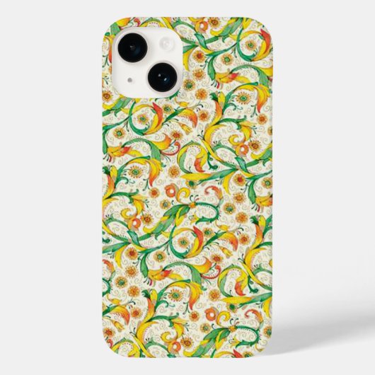 Italiaans Florentijns bloeipatroon Case-Mate iPhone Case (Achterkant)