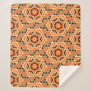 Italiaans geometrisch mozaïekpatroon,  mozaïek. sherpa deken