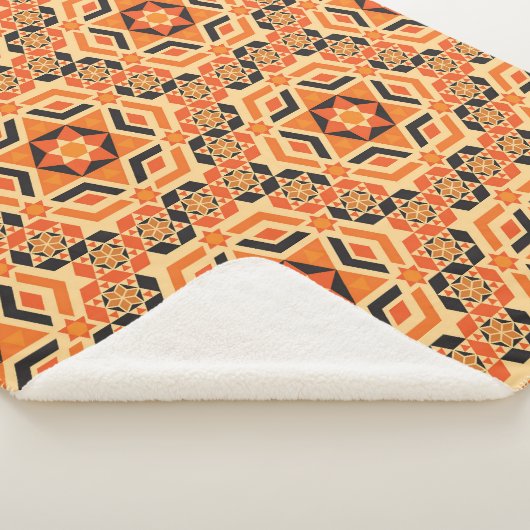 Italiaans geometrisch mozaïekpatroon, mozaïek. sherpa deken (3/4)