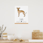 Italiaans-gouden hond-stoofpot met aangepaste teks poster (Keuken)