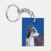 Italiaans Greyhound AL Sleutelhanger (Voorkant Links)