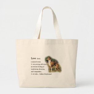 Italiaans Greyhound Art Gifts Grote Tote Bag