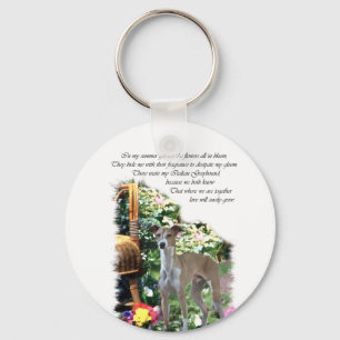 Italiaans Greyhound Art Gifts Sleutelhanger