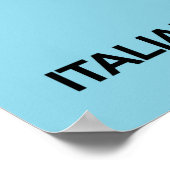 Italiaans Greyhound Blue Poster (Hoek)