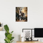 Italiaans Greyhound Dog Art Print Poster (Thuiskantoor)
