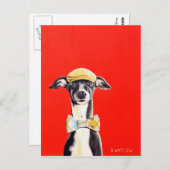 Italiaans Greyhound Dog Briefkaart - Harry (Voorkant / Achterkant)