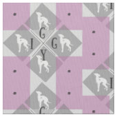 Italiaans Greyhound Dog Diamond Joann Fabric Iggy Stof (Close Up)
