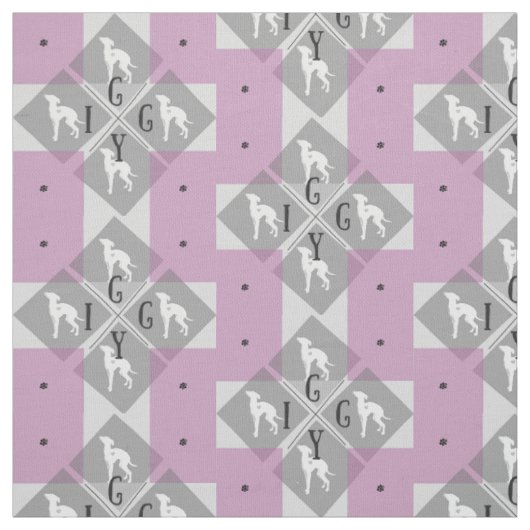 Italiaans Greyhound Dog Diamond Joann Fabric Iggy Stof (Swatch)