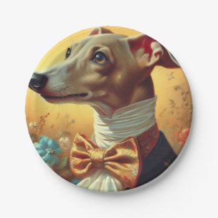 Italiaans Greyhound Dog Painting Papieren Bordje
