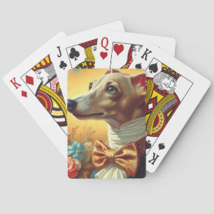 Italiaans Greyhound Dog Painting Pokerkaarten