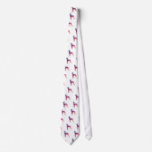 Italiaans Greyhound Geo Pattern Silhouette - Roze Stropdas (Voorkant)