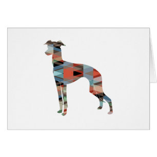 Italiaans Greyhound GeoPattern Silhouette-speldenk