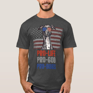 Italiaans Greyhound Pro Life Pro God Pro Dogs Prem T-shirt