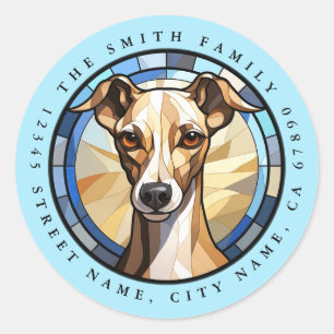 Italiaans Greyhound Ronde Stickers