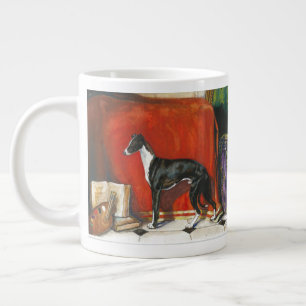 Italiaans Greyhound Waterverf schilderij Extra Grote Beker