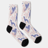 Italiaans grijsheuvels paws Periwinkle Pattern Sokken (Rechts)