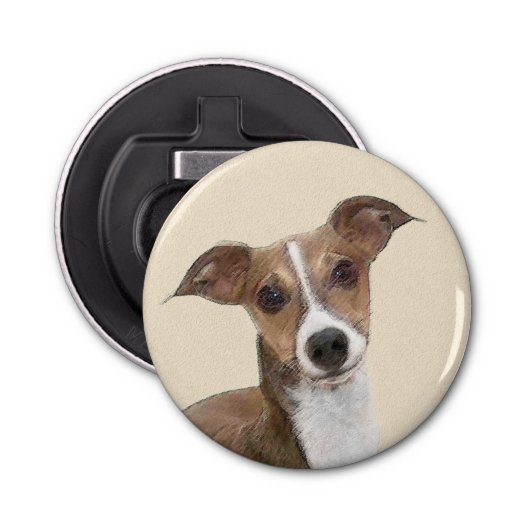 Italiaans grijsheuvelschilderij - Cute Original Do Button Flesopener (Voorkant)