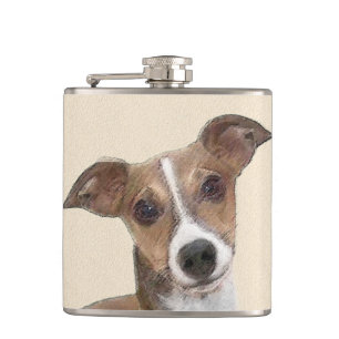 Italiaans grijsheuvelschilderij - Cute Original Do Heupfles