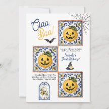 Italiaans Halloween-verjaardagsfeest Ciao Boo Citr