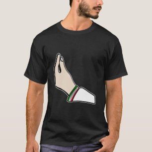 Italiaans handgebaar design met Italiaanse vlag T-shirt
