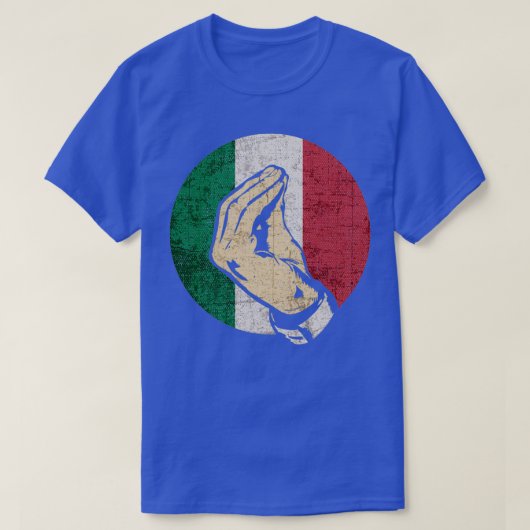 Italiaans handgebaar Sing Language Funny Italië Fl T-shirt (Design voorkant)
