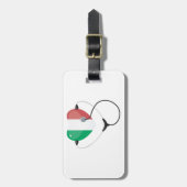 Italiaans Hart met Stethoscoop Healthcare Bagagelabel (Voorkant verticaal)