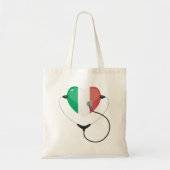 Italiaans Hart met Stethoscoop Healthcare Tote Bag (Voorkant)
