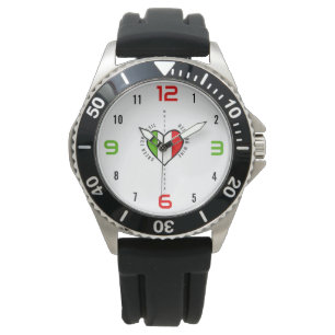 Italiaans Hart Patriottisch Horloge