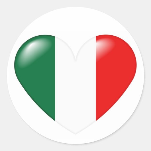 Italiaans hart sticker - Cuore Italiano (Voorkant)