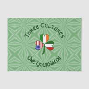 Italiaans Iers-Amerikaanse Klaver Persoonlijk Tissuepapier