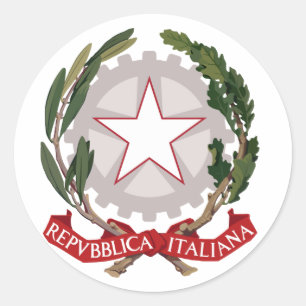 Italiaans Italiaans officieel wapen Heraldry Ronde Sticker