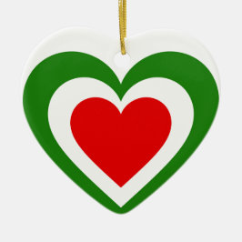 Italiaans Italië Vlag Heart Keramisch Ornament