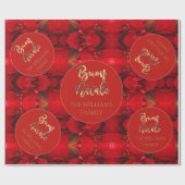 Italiaans Kerst Elegant Goud Script Buon Natale Cadeaupapier (Vlak)