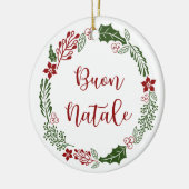 Italiaans kerstfeest, Buon Natale Keramisch Ornament (Links)