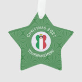 Italiaans kerstkerstmerk: Star Ornament (achterkant)