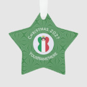 Italiaans kerstkerstmerk: Star Ornament (voorkant)