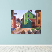 Italiaans kwartier, Gloucester | Edward Hopper | Canvas Afdruk (Insitu (Houten vloer))