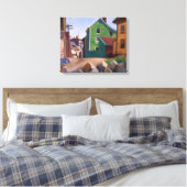 Italiaans kwartier, Gloucester | Edward Hopper | Canvas Afdruk (Insitu (Slaapkamer))
