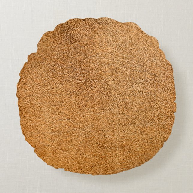 Italiaans lamsleer:  textuur rond kussen (Voorkant)