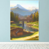 italiaans landschap canvas afdruk (Insitu (Houten vloer))