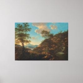 Italiaans Landschap met tekenaar, Willem de Heusch Canvas Afdruk