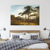 Italiaans landschap met Umbrella Pines, Hendrik Canvas Afdruk (Insitu (Slaapkamer))