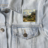 Italiaans landschap vierkante button 5,1 cm (In situ)