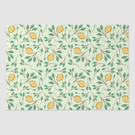 Italiaans Lemon Leaf Ontvapt fruit Tissuepapier (Voorkant)