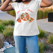 Italiaans Liefde & Pizza Feest Slice Bruidsfeest T-shirt