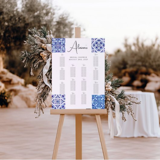 Italiaans Maiolica Zitplaatskaart | Vrijgezellenfe Poster