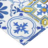 Italiaans mediterraan blauw, wit & geel patroon tafelkleed (Gekanteld)