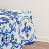 Italiaans mediterraan blauw, wit & geel patroon tafelkleed (Voorbeeld)