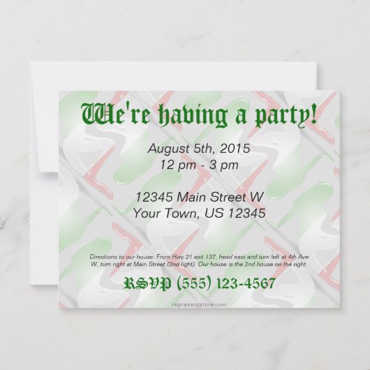 Italiaans meisje Silhouette vlag Kaart (Achterkant)