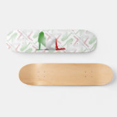 Italiaans meisjes silhouet vlag skateboard (Horizontaal)